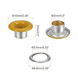 HARFINGTON 200 Set Color Round Grommets 5mm