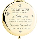 Yountown Gifts for Wife I Love You Wife Gold Compact Mirror