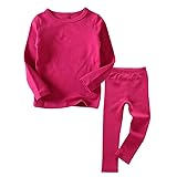 Little Girls Long Johns Thermal Underwear Set 2PC