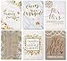 Best Nest Wellness Wedding Cards Variety Set - 36 5 x 7 In Cards - 6 Rustic Designs With Olive Green Envelopes - Engagement & Wedding Congratulations Collection