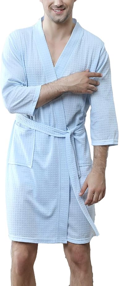 men's lightweight robe with pockets