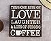 Elegant Signs Coffee Decor Coffee Sign This Home Runs on Love Laughter & Lots of Coffee Decor Rustic Kitchen Decor Rustic Cabin Decor Country Decor