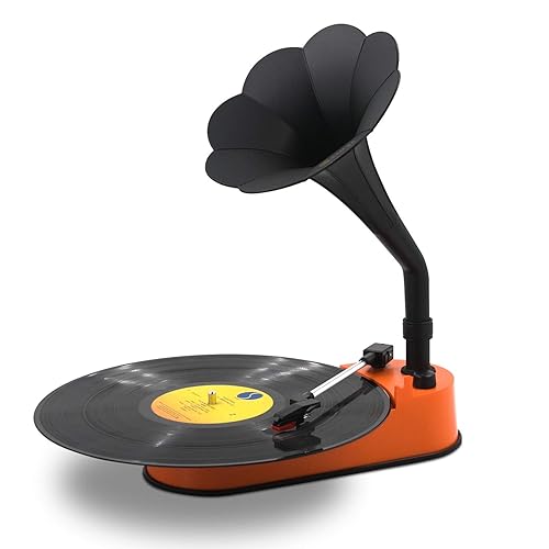 Turntable Record Player with Horn Speaker for 33/45 RPM Records