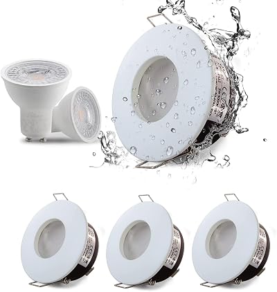 Sweier 4X 5W IP65 GU10 LED Recessed Ceiling Light 450Lm 6000K