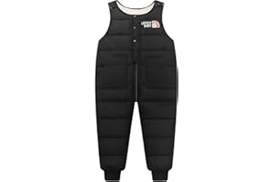 Happy Cherry Baby Snow Bib Overalls Winter Warm Ski Pants Zipper Windproof Down Snowsuit Toddler Romper Jumpsuit