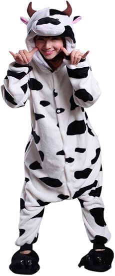 Amazon Co Jp コレール Keral ユニセックス 全身タイツ 動物デザイン きぐるみパジャマ 仮装 衣装 牛 Xl 服 ファッション小物