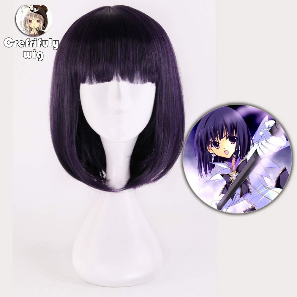 Kuzu No Honkai Cosplay Wig Short Dark Purple Bob Hair Yasuraoka Kuzu No Honkai Cosplay Wig Short Dark Purple Bob Hair Yasuraoka