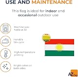 AZ FLAG Kurdistan Flag 3x5 ft 100D Polyester Two Metal Grommets view 5