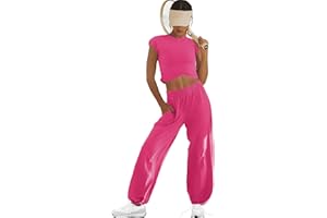 LAMISSCHE Womens Loungewear Set 2 Piece Outfits Sets Cropped Tops and Wide Leg Pants with Pockets Tracksuit