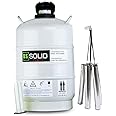 U.S.SOLID 20 L Cryogenic Container Liquid Nitrogen (LN2) Dewar Semen Tank 6 Canisters Carry Bag