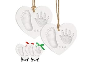 KeaBabies Baby Hand and Footprint Kit Keepsake - Quick-Dry Newborn Foot & Handprint Ornament Kit Boys, Girls, Personalized Ne