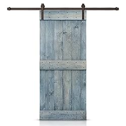 36 in. x 84 in. Mid-Bar Series Denim Blue Stained