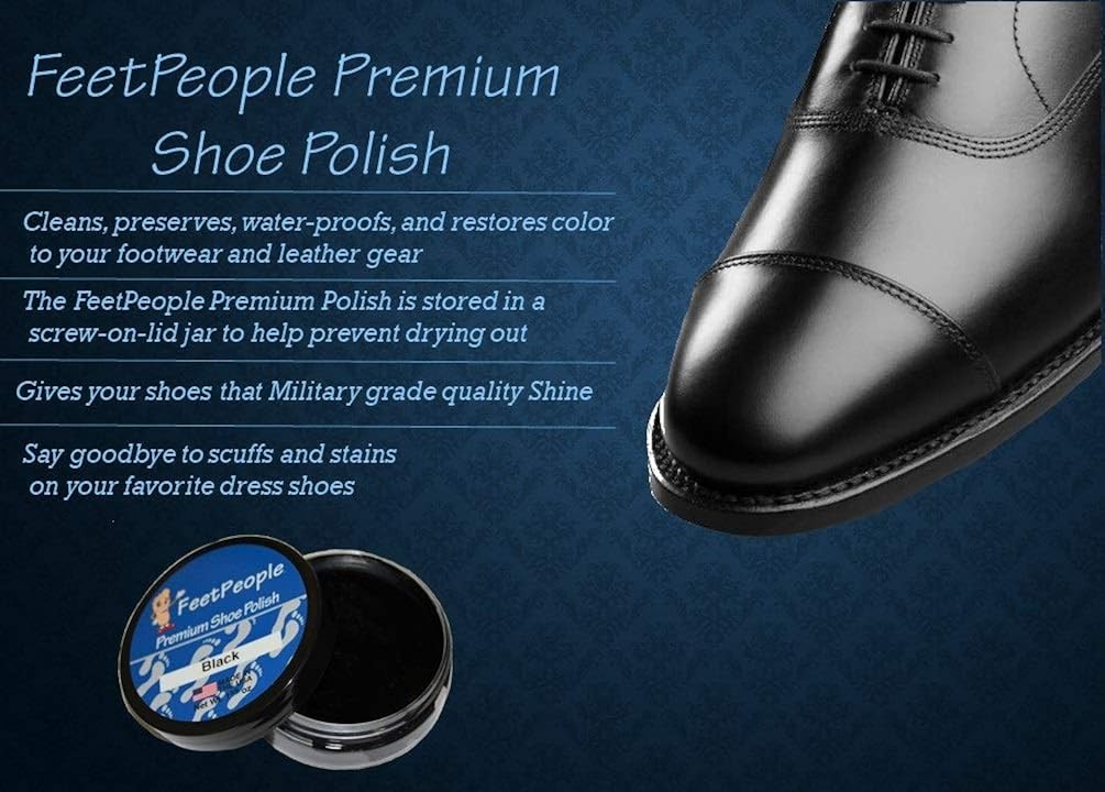 FeetPeople Shoe Polish, 1.625 oz, Navy: Shoes