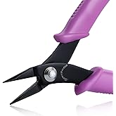 SPEEDWOX Long-Nose Pliers 5.5" Mini Tweezer Nose Pliers Chain Nose Plier Flat Nose Specialty Pointed Nose Micro Plier With Smooth Jaws 1mm Diameter Tip Small Jewelry Making Needle Nose Plyers