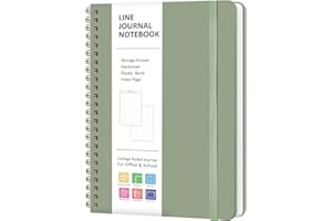 VALOME Journaling Notebooks, Lined Spiral Journal Notebook for Women & Men, 146 Pages College Ruled Hardcover Note Book for Work, Note Taking, Journaling, School, Writing, A5(5.5''x8'')