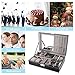 EleLight Black Jewelry Box 8 Slots Watch Organizer Storage Case with Lock and Mirror for Men Women