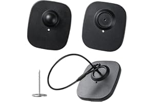 GWLIUNI 1000Pcs 8.2Mhz RF Security Clothing Tags Black Retails EAS Clothes Tag with 1000 Pins and 200 Lanyards