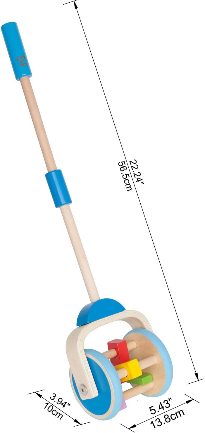 wooden lawn mower push toy