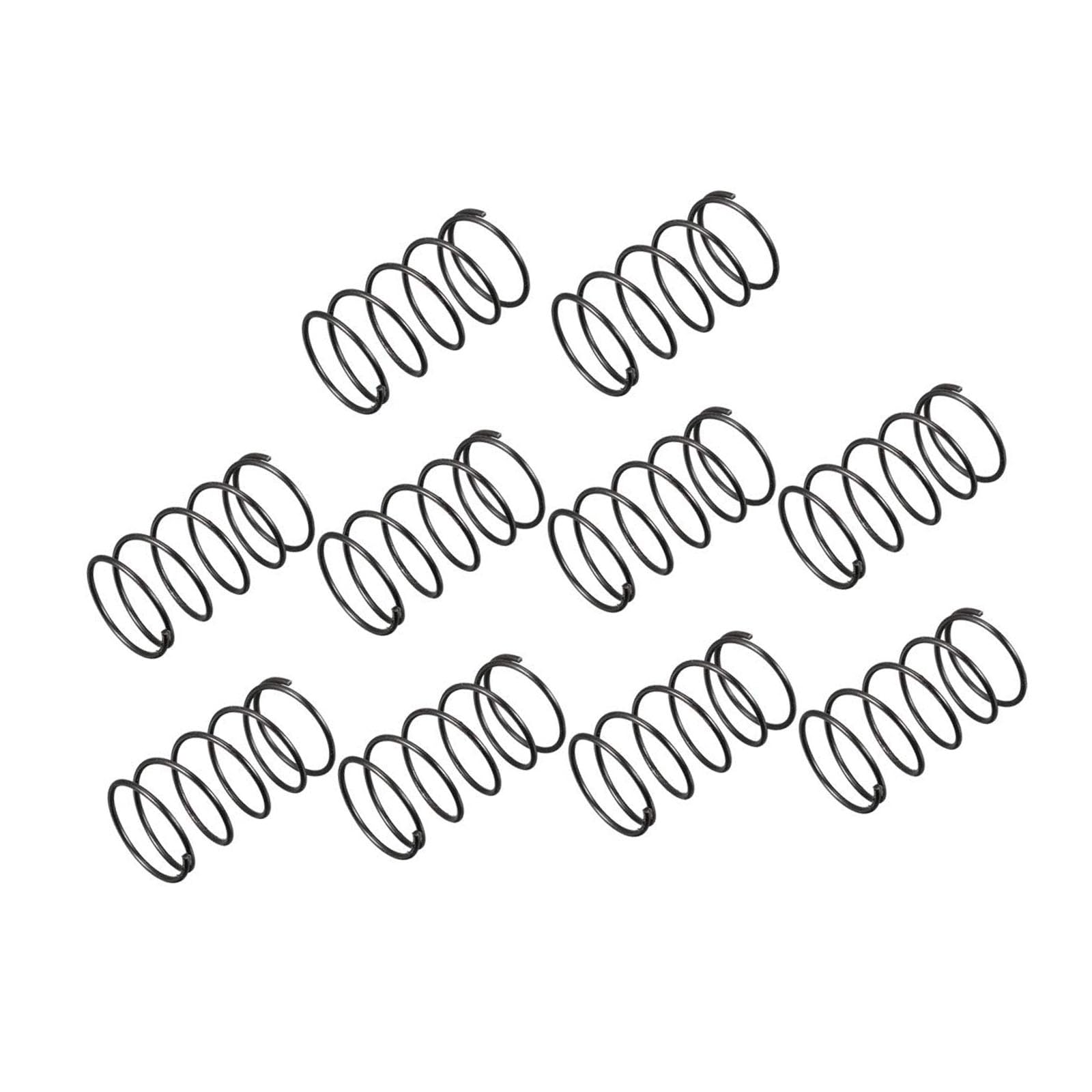 TA-VIGOR 10Pcs Extended Compressed Spring, 1.2mm Wire Dia, 20mm OD, 35mm Length Durable Stainless Steel Small Dual Hook Tension Spring for Furniture Screen Doors Repair Projects