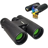 10x42 HD Binoculars for Adults High Powered, Coregreen BAK-4 Prism FMC Lens Professional, Large View Binoculars with Clear Low Light Vision for Bird Watching Hunting Hiking Travel Cruise