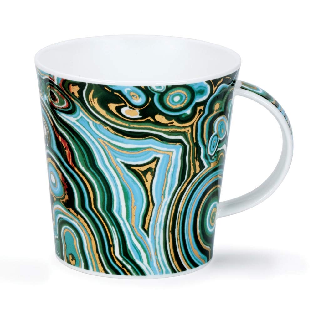 CA-MALA-XX Malachite 22 Carat Gold Decorated Bone China Mug - Cairngorm Shape 0.48l