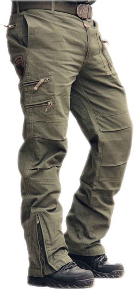 sunsnow Men's Tactical Pants Outdoor Workout Cargo Pants Men Rip-Stop Work Pants for Men with Multiple-Pockets