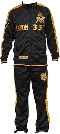 black and gold jogging suit