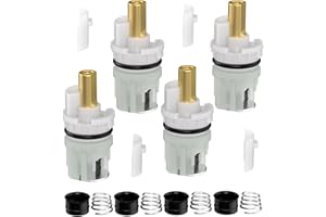 FTZYNQUR RP25513 Faucet Stem Replacement for Delta two handle Faucet Repair Kit Includes RP24096 Cartridge RP4993 Seat and Spring RP24097 Turn stop1/4, 4 pack