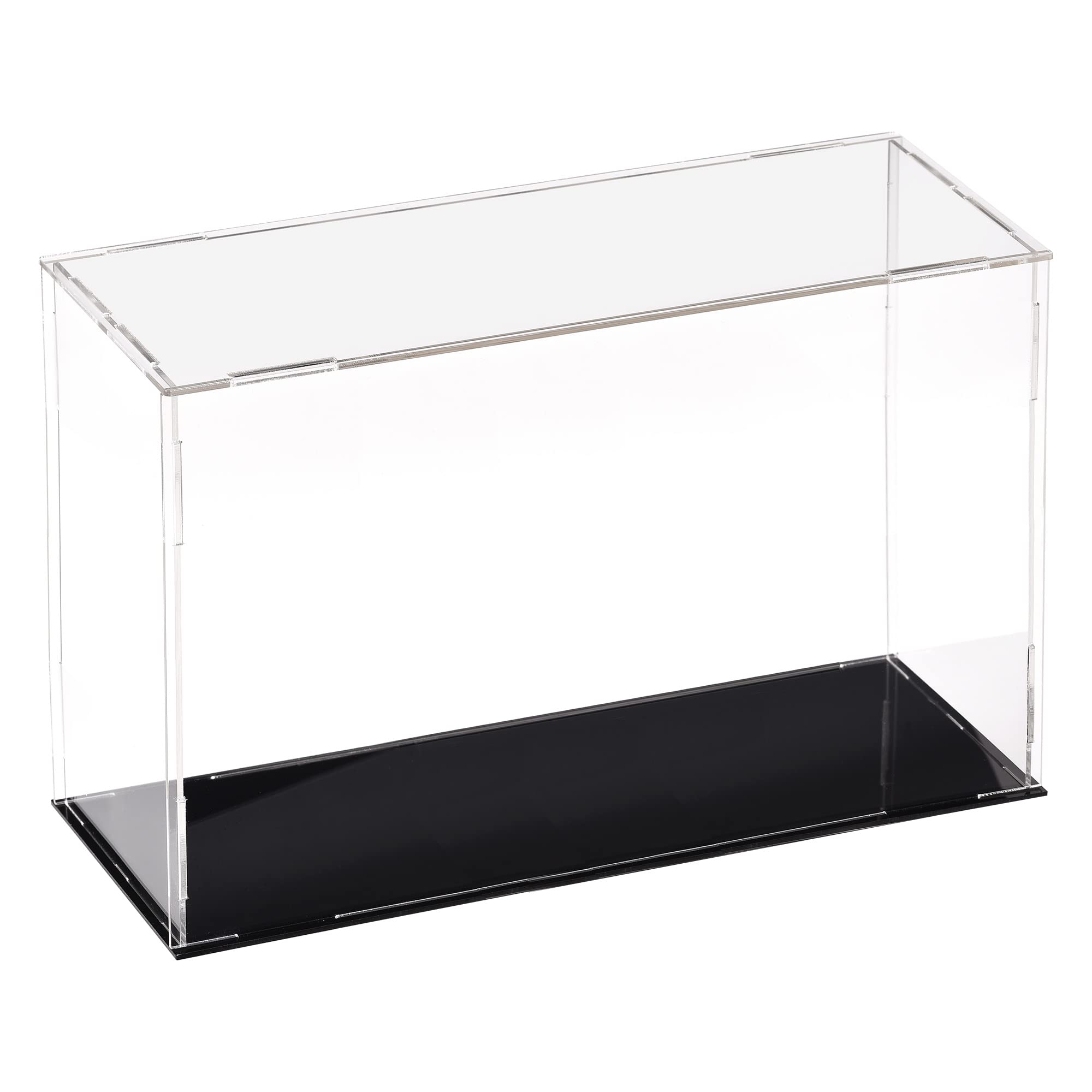sourcing map Acrylic Clear Display Case Box Dustproof Protection Showcase Cube Collectibles Show Box 30x10x20cm