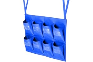 HOWOSO Replacement Janitorial Cart Bag, Waterproof Thickened Commercial 8-Pocket Housekeeping Cart Organizer Housekeepers Cart Sorting Pocket, Fits Any Cart Used for Material Storage Transport