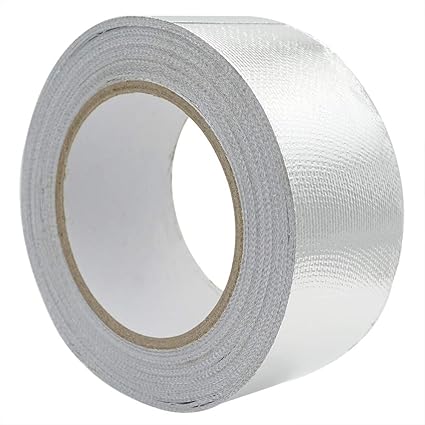 Aluminiumband Selbstklebendes Aluband Thermoshield Hitzeschutzband, Aluklebeband verstärkt mit einem Glasgittergewebe, 50mmx2