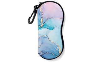ZAXMEY Sunglasses Soft Case with Carabiner Ultra Light Neoprene Zipper Eyeglass