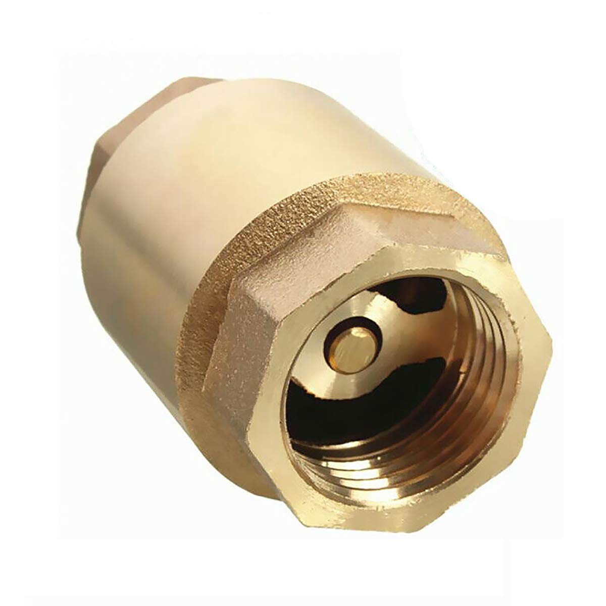 Non Return Check Valve 1/2" Spring Check Valve Single Brass Check Valve for Water, Oil, Steam and Other Media (DN15)