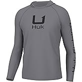 HUK Mens Icon X Hoodie, Fishing Shirt With Sun Protection for Men, Night Owl, Medium