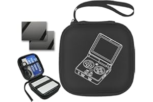 CREDEVZONE Portable Case for RG35XXSP Handheld Game Console Protective Storage Carrying Bag Shockproof with 2 Screen Protectors