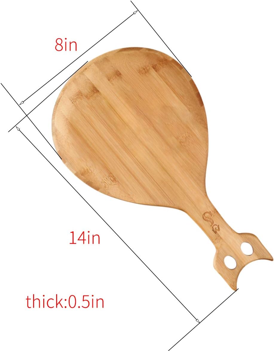 Pizza Peels, Pizza Peel, Pizza Peel Wood, Pizza Paddle, Pizza Peel 14 inch, Wooden Cutting Board, Pizza Stone for oven, Pizza Spatula, Bread, Cutting Fruit, Vegetables (14X8 Inch Cat): Kitchen & Dining