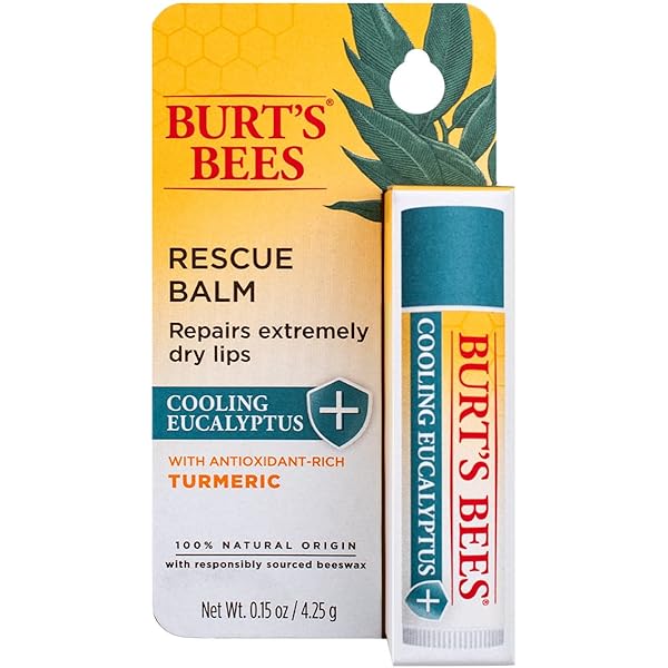 Amazon.com : Burt's Bees 100% Natural Origin Rescue Lip Balm With