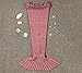 SENGTH Crochet Mermaid Tail Blanket for Kids Girls Children Dressing Up Toys Party Birthday Gifts 56'' x 28''