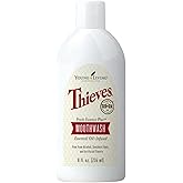 Young Living Thieves Fresh Essence Mouthwash | Alcohol-Free 8 fl oz Mouthwash Infused with Essential Oils | Gentle, Refreshing Oral Care for Long-Lasting Fresh Breath & Healthy-Looking Smile