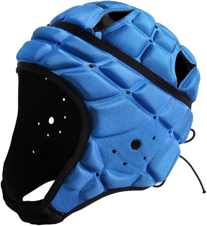 Besportble Sport Kopfbedeckung Torhuter Fussball Torwart Helm Kopfschutz Kappe Unterstutzung Fur Hockey Fussball Rugby Blau Freie Grosse Amazon De Sport Freizeit
