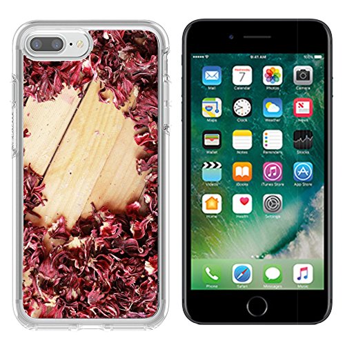 Luxlady Apple iPhone 7/8 Clear case Soft TPU Rubber Silicone Bumper Snap Cases iPhone7/8 IMAGE ID 26308900 Dried okra on wooden background