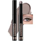 Wugbc Matte Eyeshadow Stick, Gray Cream Eye Shadow Stick Waterproof Neutral Brown Eyeliner Brightener Pencil Crayon Long-Lasting Eye Highlighter Makeup for Women Easy to Use High Pigmented