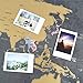 Scratch Off World Map - Personalised Travel Tracker Poster - Remember and Share Your Adventures (Black, 33” x 23”)