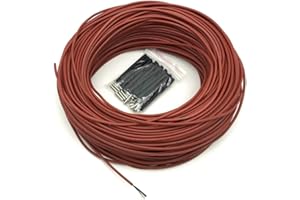 Cenroelon 12K Heat 50M 12K 33Ω/M Carbon Fiber Heating Cable 3MM Floor Warming Wire High Temperature Silicone Heating Cable Ea