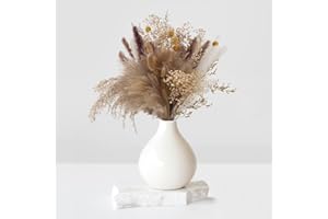 RUN.SE 90 PCS Pampas Grass Decor 17.5" Natural Dried Plants Fluffy Dried Flowers Reed Grass Bouquet for Home Room Wedding Par