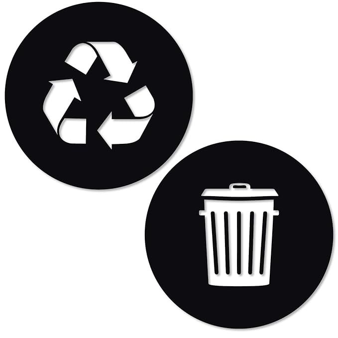 Recycle and Trash Sticker Logo Style 2 (8.25in