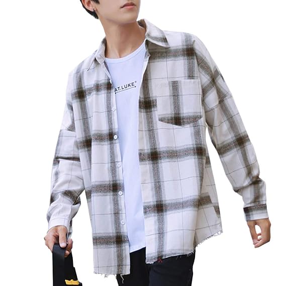 Amazon シャツ メンズ 长袖 ギンガムチェック チェックシャツ