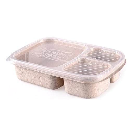 bestomz portátil paja Lunch Box - Recipiente para microondas ...