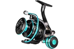 Sougayilang Spinning Reels Light Weight Ultra Smooth Powerful Fishing Reels Red & Blue & Golden