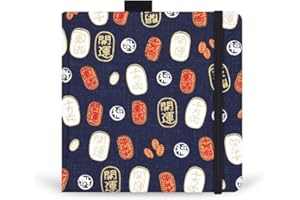 MIFUNER Square 5.1X5.1" 300gsm Watercolor Journal Hardbound 40pgs（20 Sheets Front Back 2 Textures）Travel Size for Calligrapher Colored Pencil Watercolor Sketch Handmade Cloth Cover Notebook Rich Bless Blue